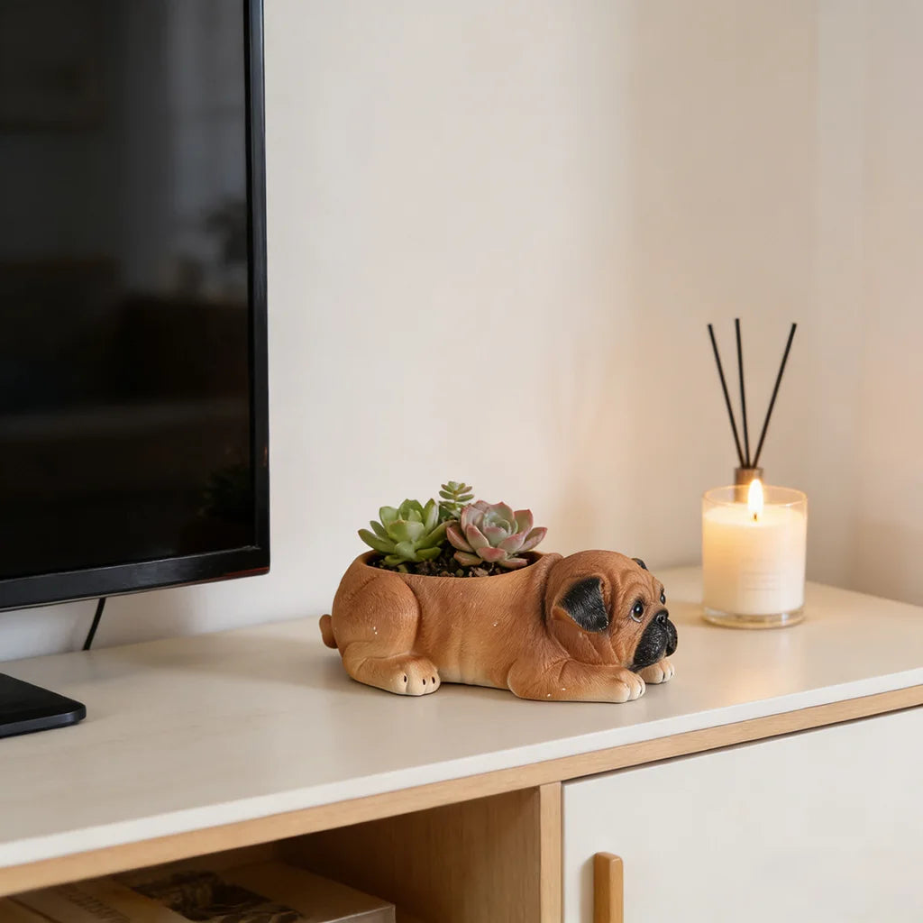 Vaso de Cerâmica Cachorro Pug