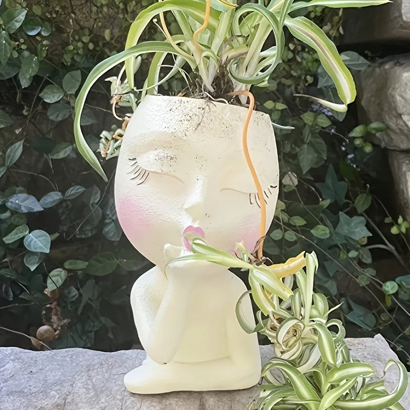 Vaso de Cerâmica Menina Sonhadora