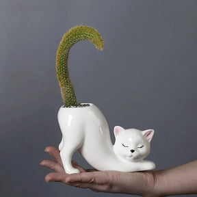 Vaso de Cerâmica Gato Zen