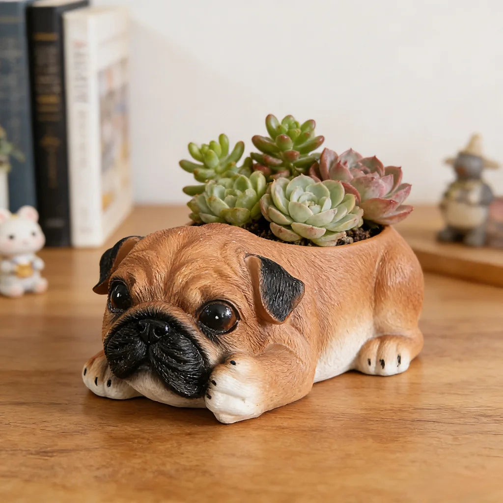 Vaso de Cerâmica Cachorro Pug