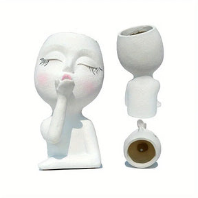 Vaso de Cerâmica Menina Sonhadora