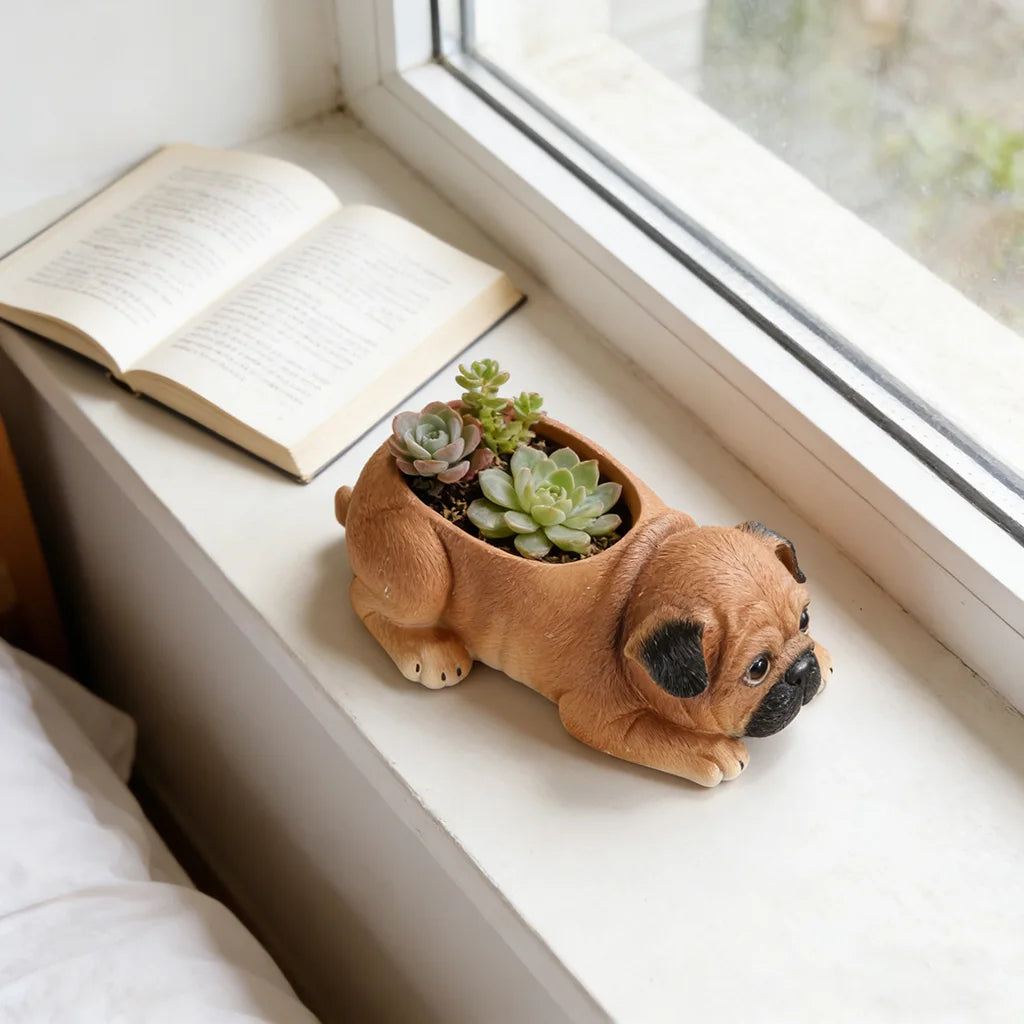 Vaso de Cerâmica Cachorro Pug