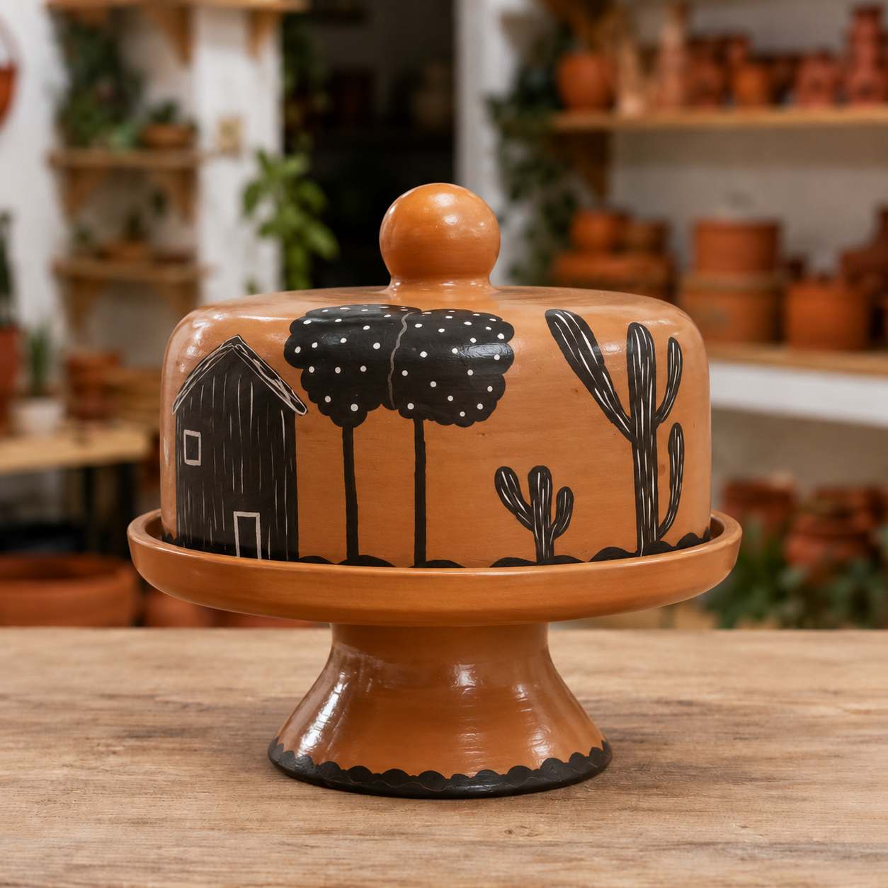 Boleira Artesanal de Barro com Tampa  | COMPRE 1 E LEVE 2