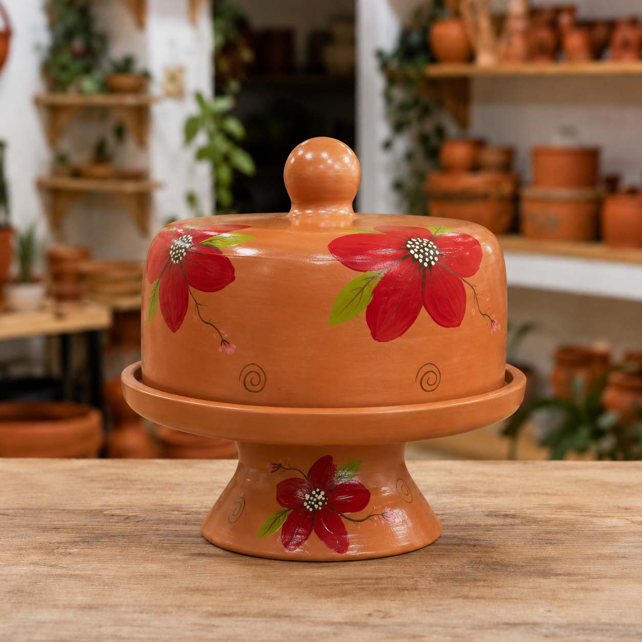 Boleira Artesanal de Barro com Tampa  | COMPRE 1 E LEVE 2