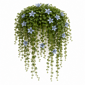 Nossa Senhora Jardim Celeste - Vaso Artesanal Pintado à Mão com Planta Artificial